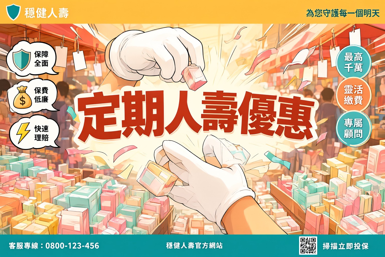 Blue Insurance WeCare定期人壽保障計劃指南:港澳台旅客如何善用BLUEANTL3優惠碼 一位背包客站在機場大廳查看手機上的Blue Insurance WeCare保單資訊,背景顯示前往亞洲各地的航班動態