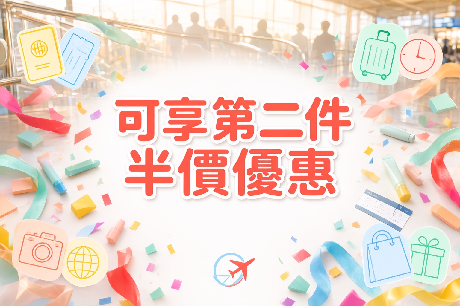 B4Travel 旅遊電話卡:港澳旅客赴日韓台東南亞漫遊上網全攻略 旅客在機場手持智能手機查看 B4Travel 旅遊電話卡包裝盒,背景為國際航班指示牌