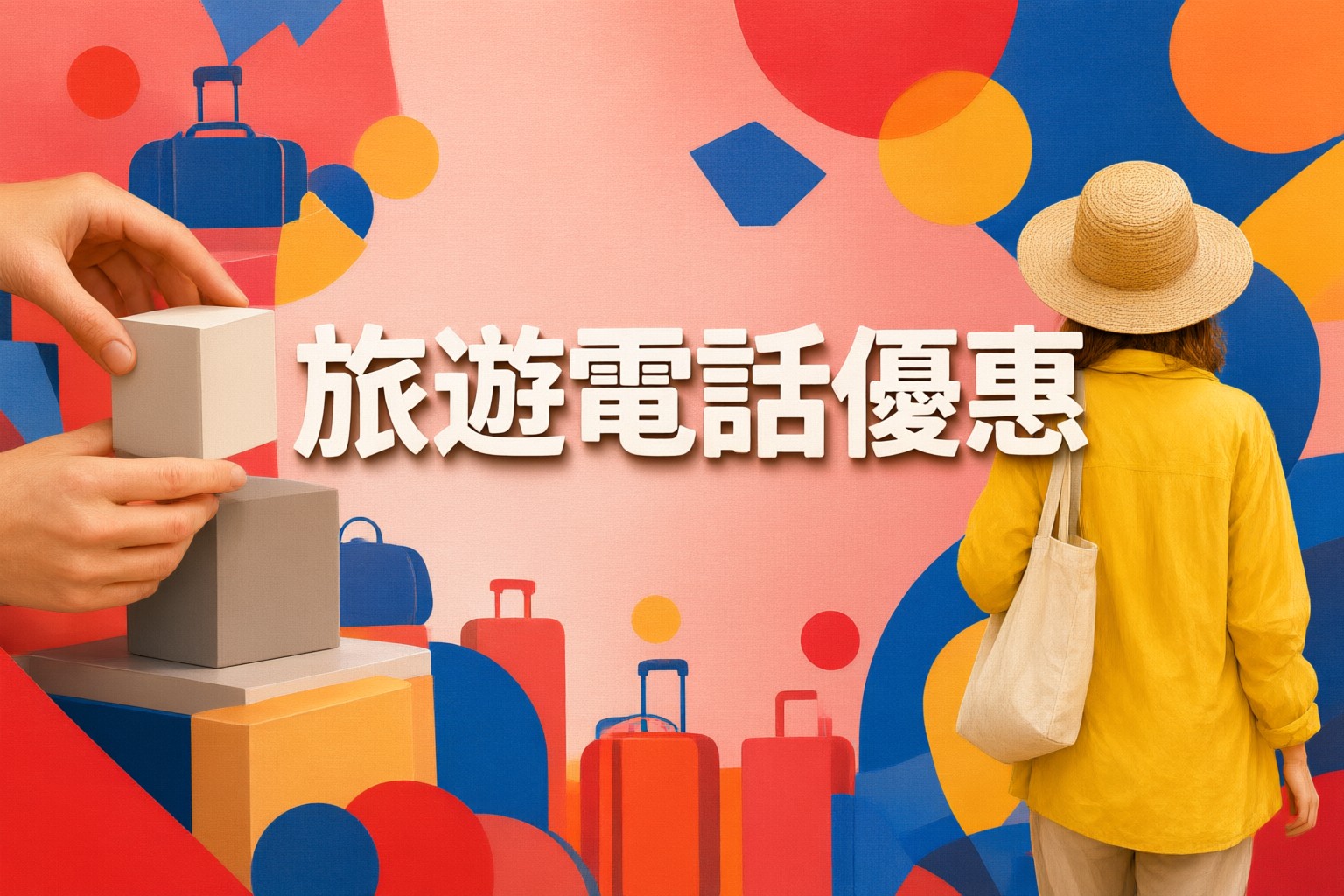 B4Travel 旅遊電話卡:港澳旅客必備的無憂漫遊解決方案 展示 B4Travel 旅遊電話卡包裝及手機訊號圖標的旅行場景圖片